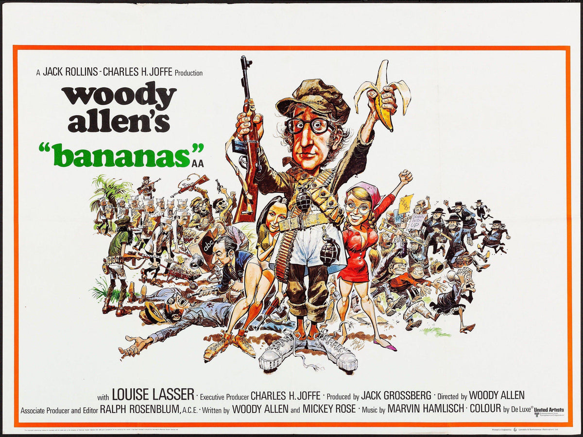 Bananas Original Vintage Movie Poster