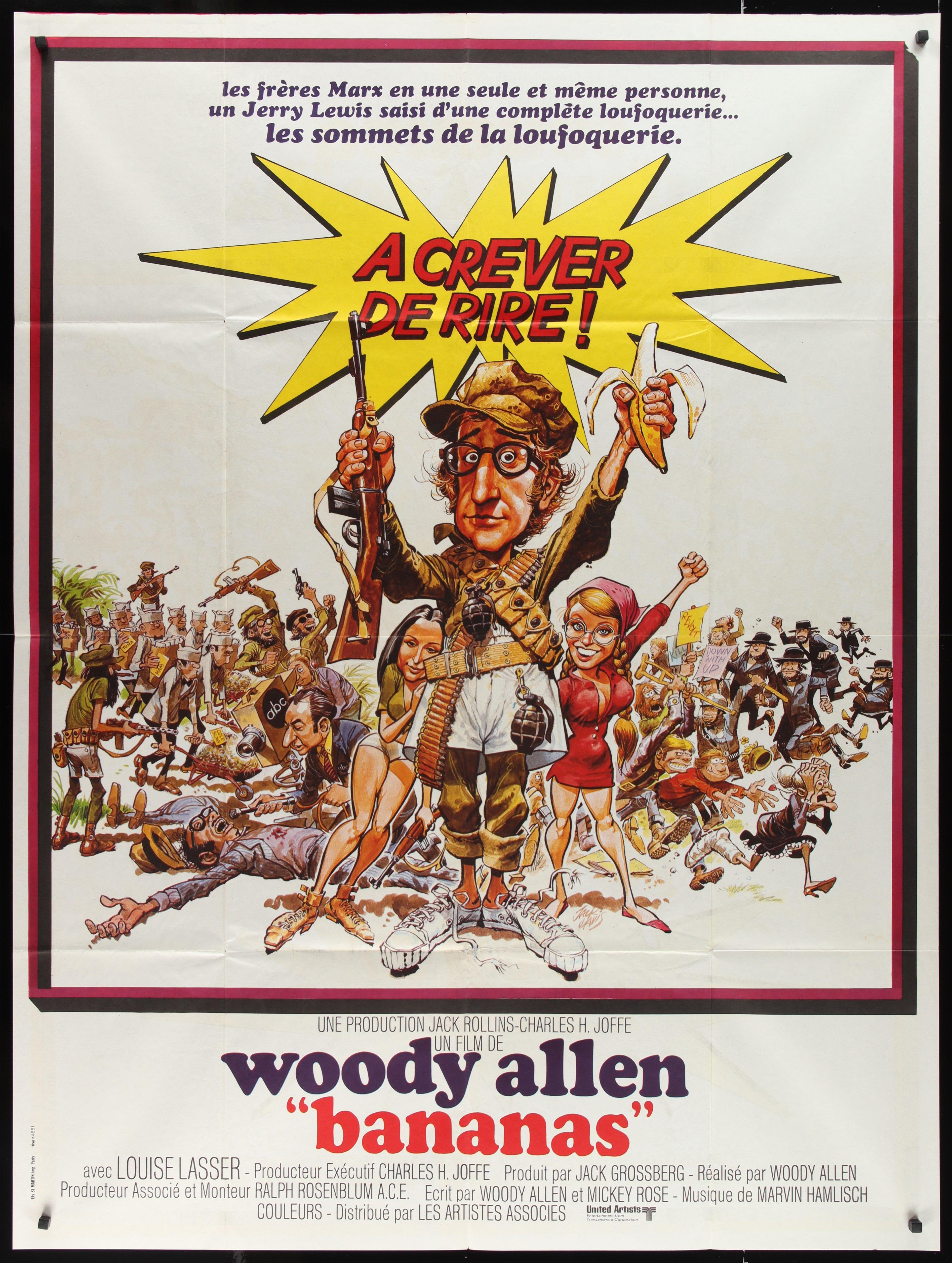 Bananas Movie Poster 1972 French 1 Panel (47x63)