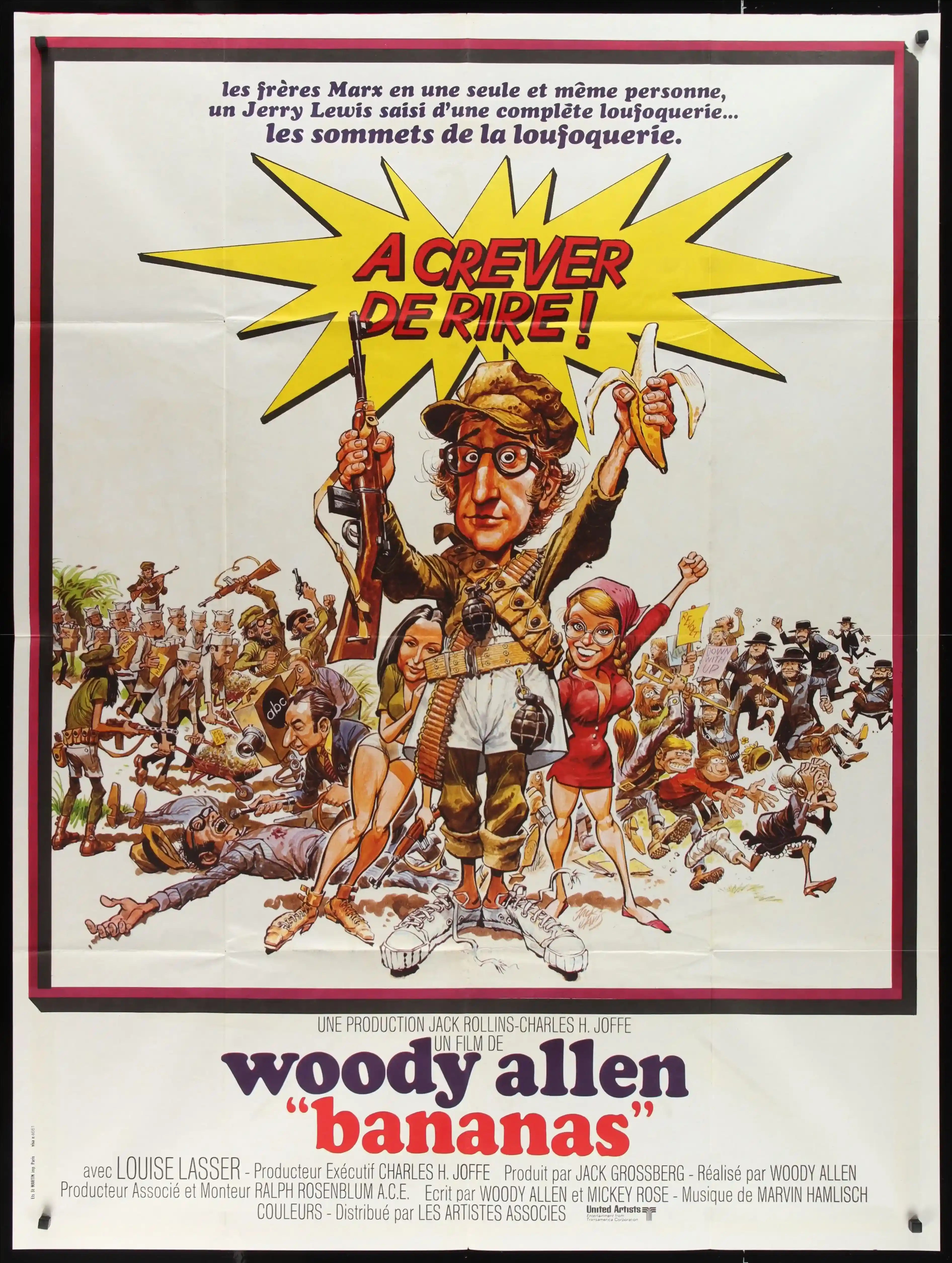 Bananas Movie Poster 1972 French 1 Panel (47x63)