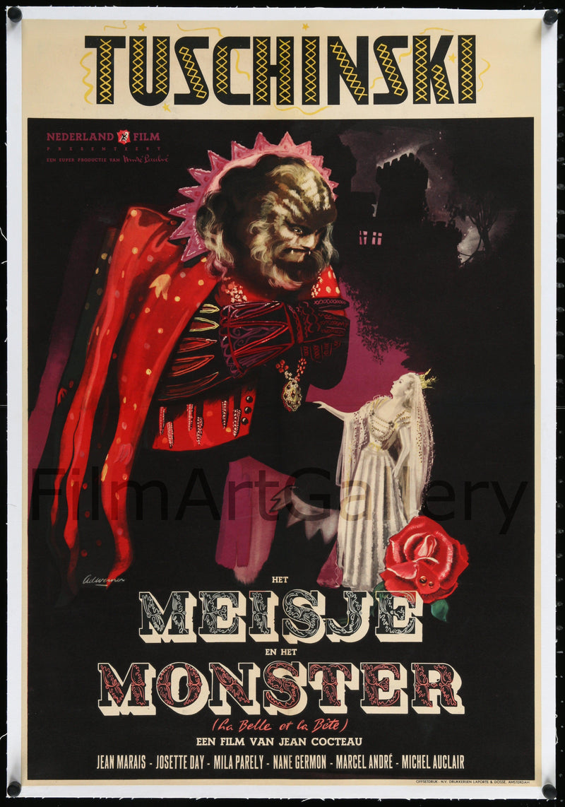 Beauty and the Beast (La Belle et La Bete) 21x31 Original Vintage Movie Poster