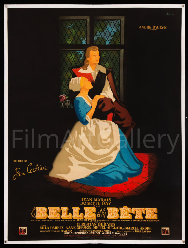 Beauty and the Beast (La Belle et La Bete) French 1 Panel (47x63) Original Vintage Movie Poster