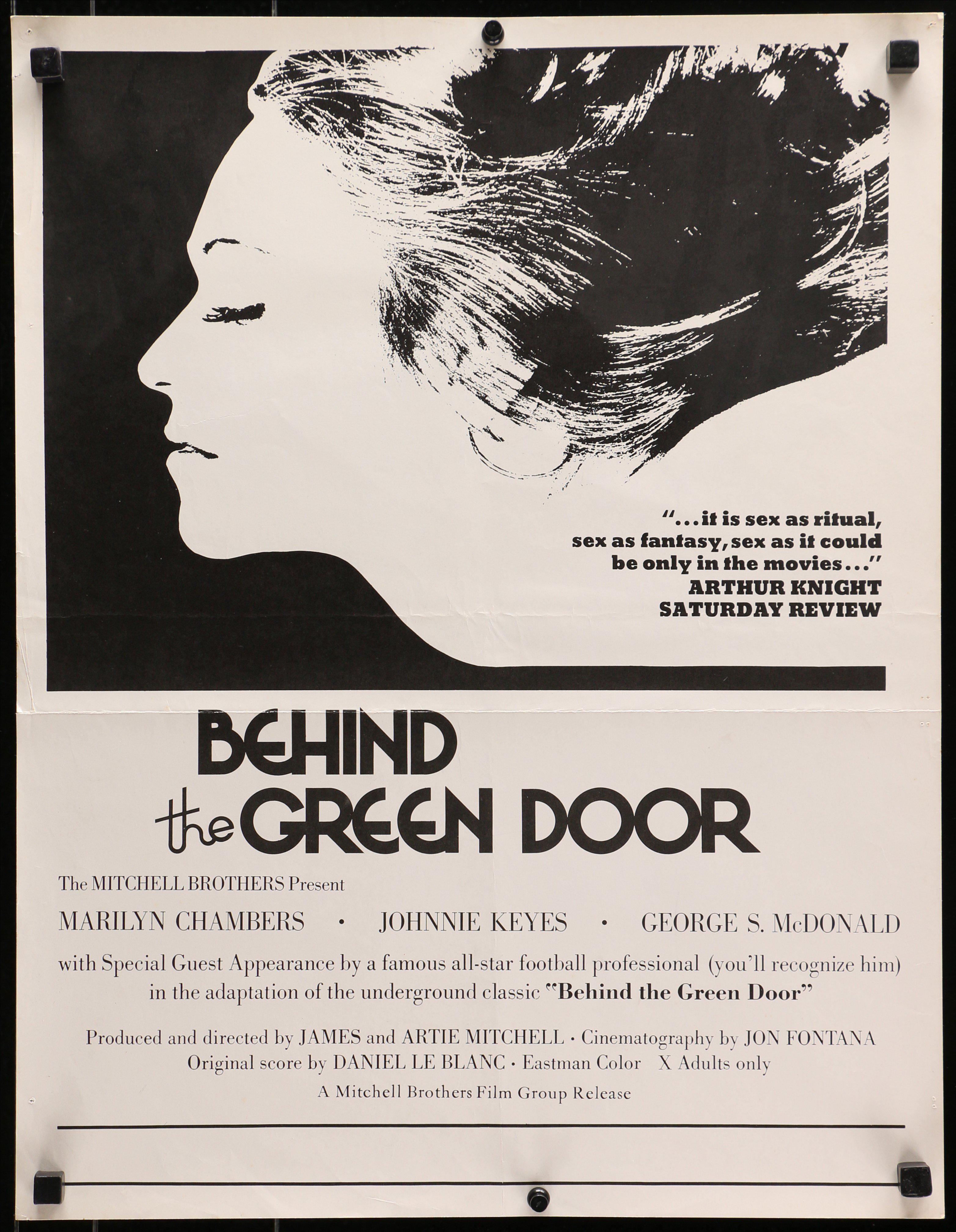 劇場用映画ポスター「グリーンドア」マリリン　チェンバーズ主演 Behind the Green Door Movie Poster 1972 17x22