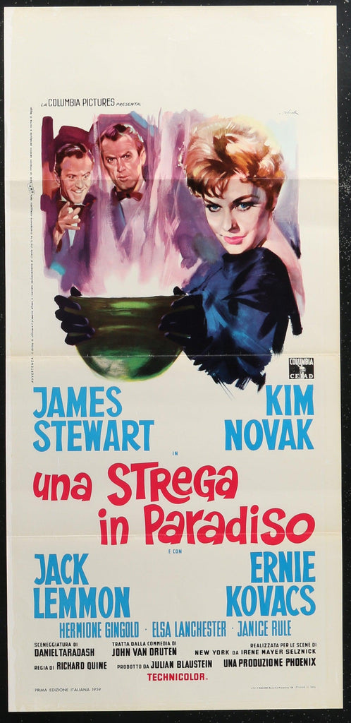 Bell Book and Candle Italian Locandina (13x28) Original Vintage Movie Poster