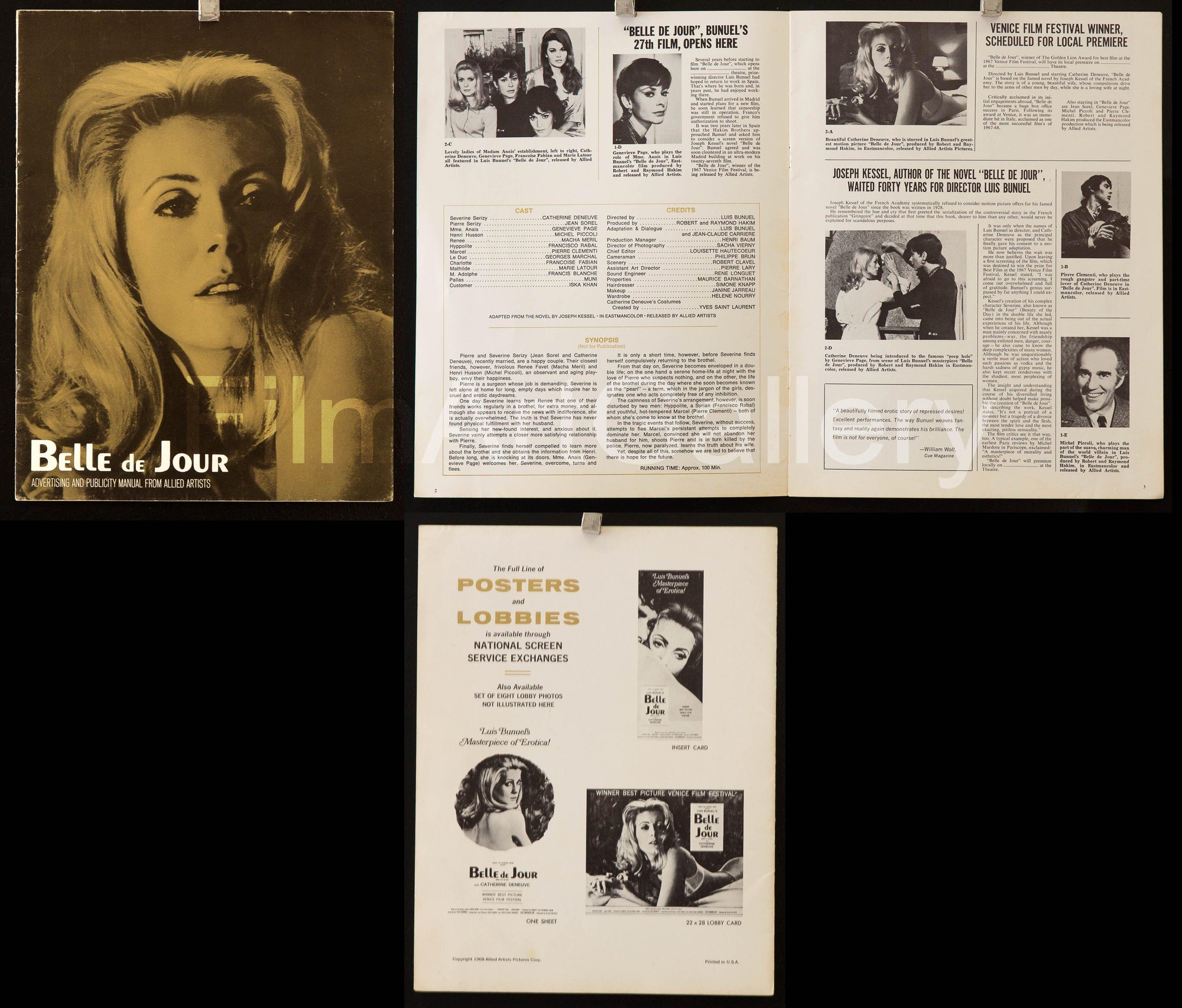 Belle de Jour Pressbook Original Vintage Movie Poster