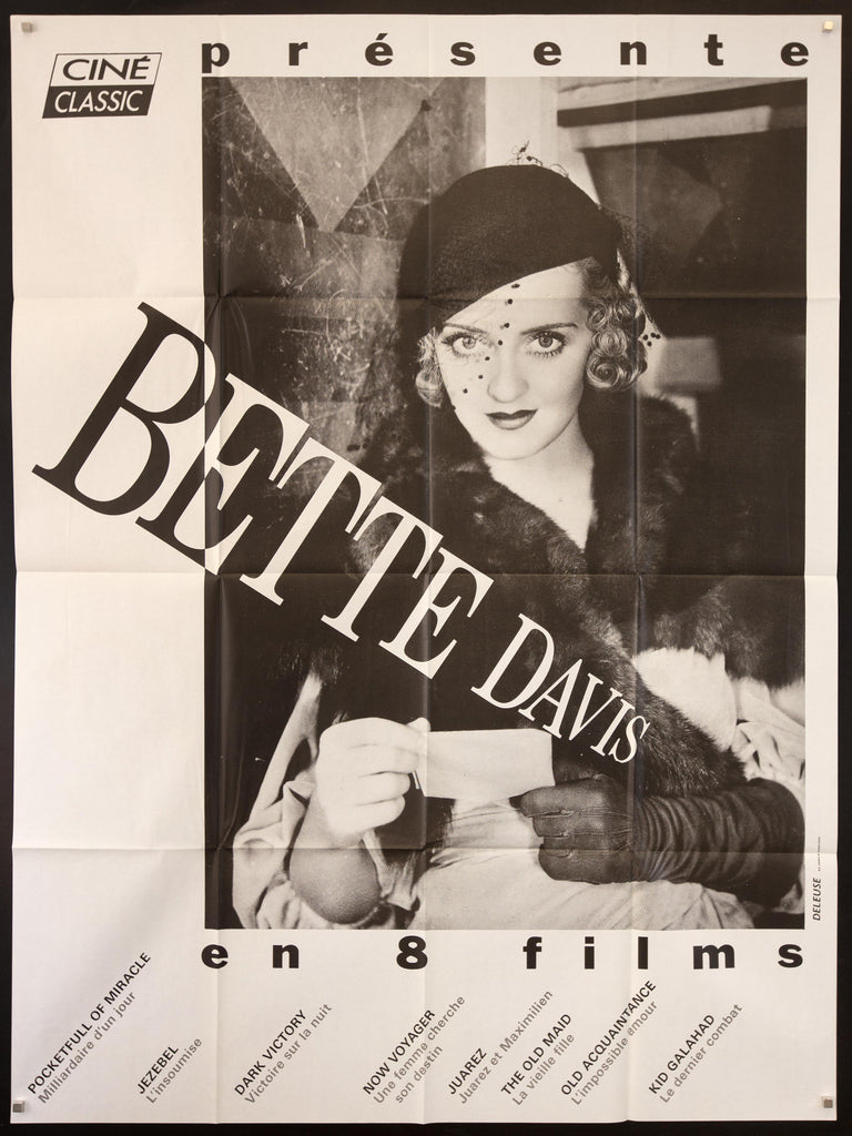 Bette Davis in 8 Films French 1 panel (47x63) Original Vintage Movie Poster