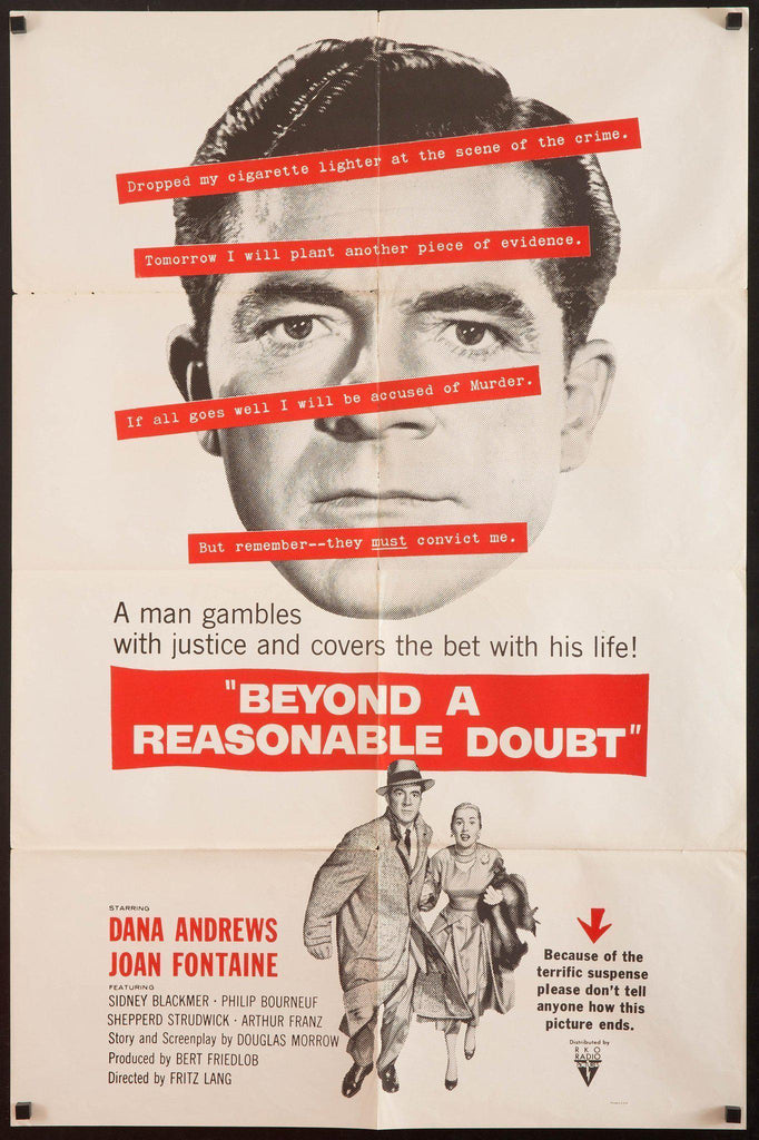 Beyond a Reasonable Doubt Original Vintage Movie Poster