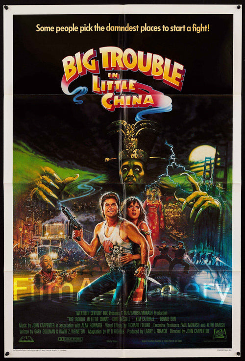 Big Trouble In Little China Original Vintage Movie Poster