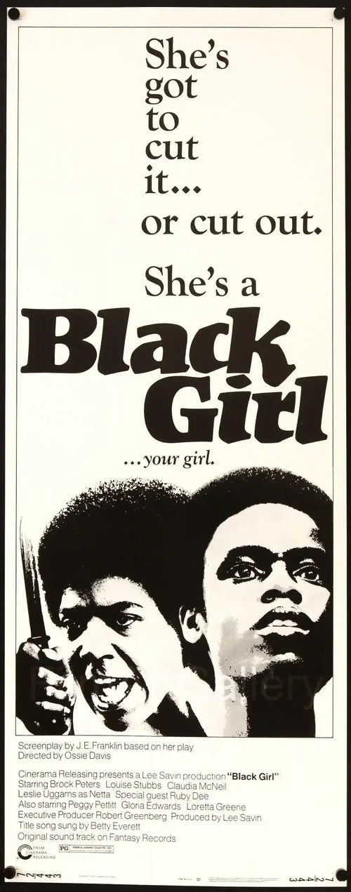 Black Girl Original Vintage Movie Poster