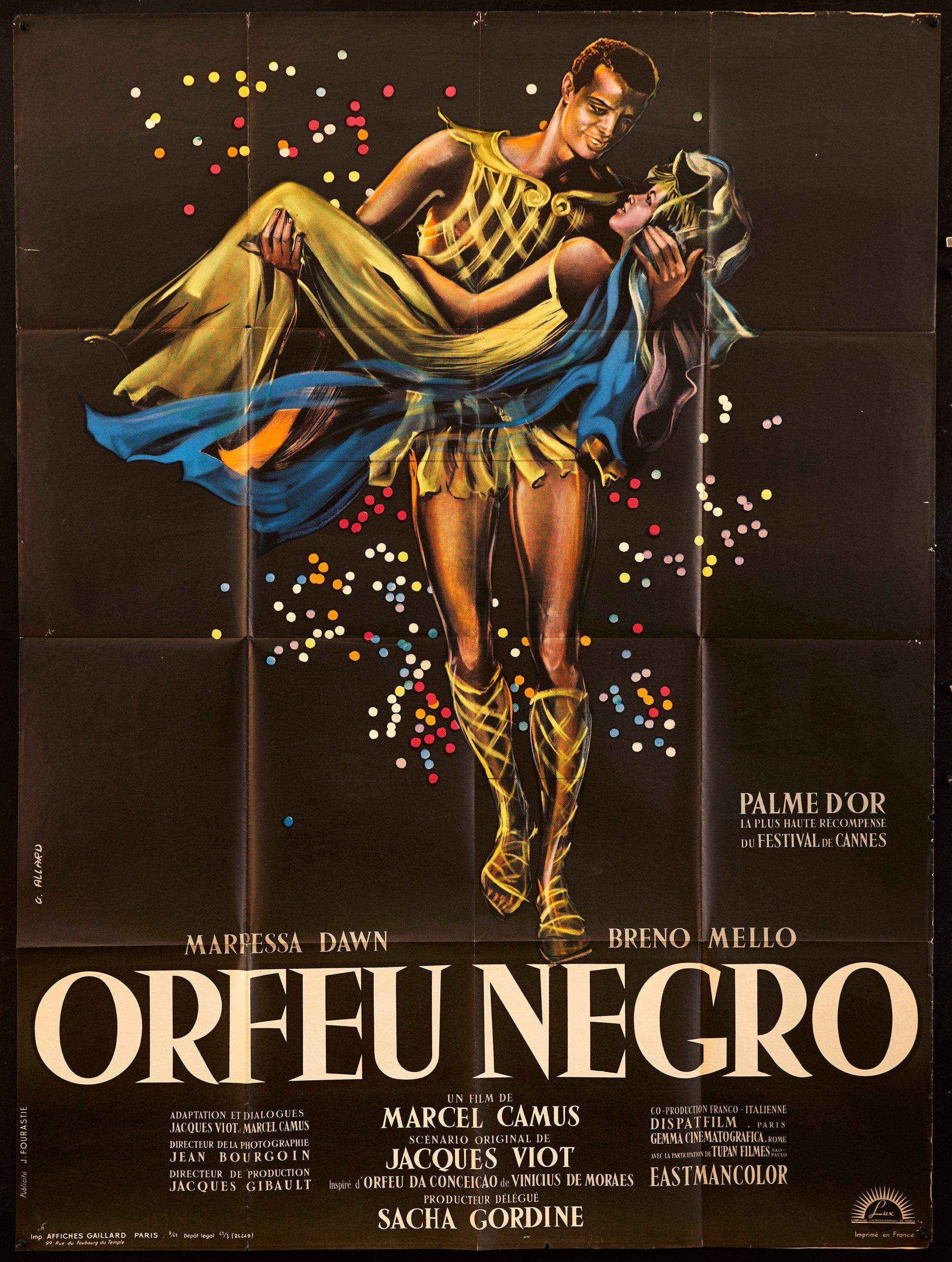 Black Orpheus (Orfeu Negro) Movie Poster 1961 RI French 1 panel