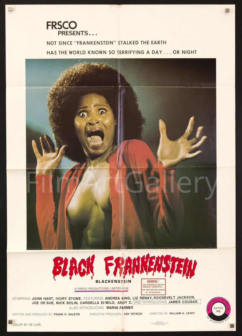 Blackenstein 1 Sheet (27x41) Original Vintage Movie Poster