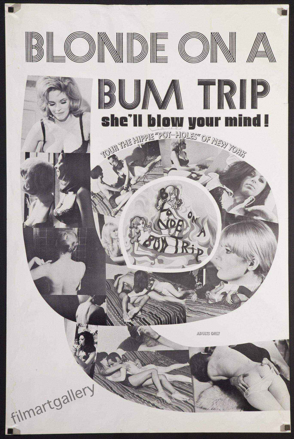 Blonde On a Bum Trip Original Vintage Movie Poster