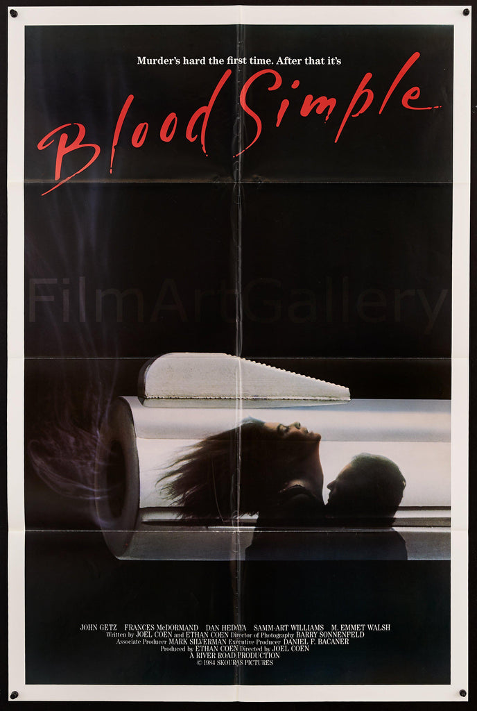 Blood Simple 1 Sheet (27x41) Original Vintage Movie Poster