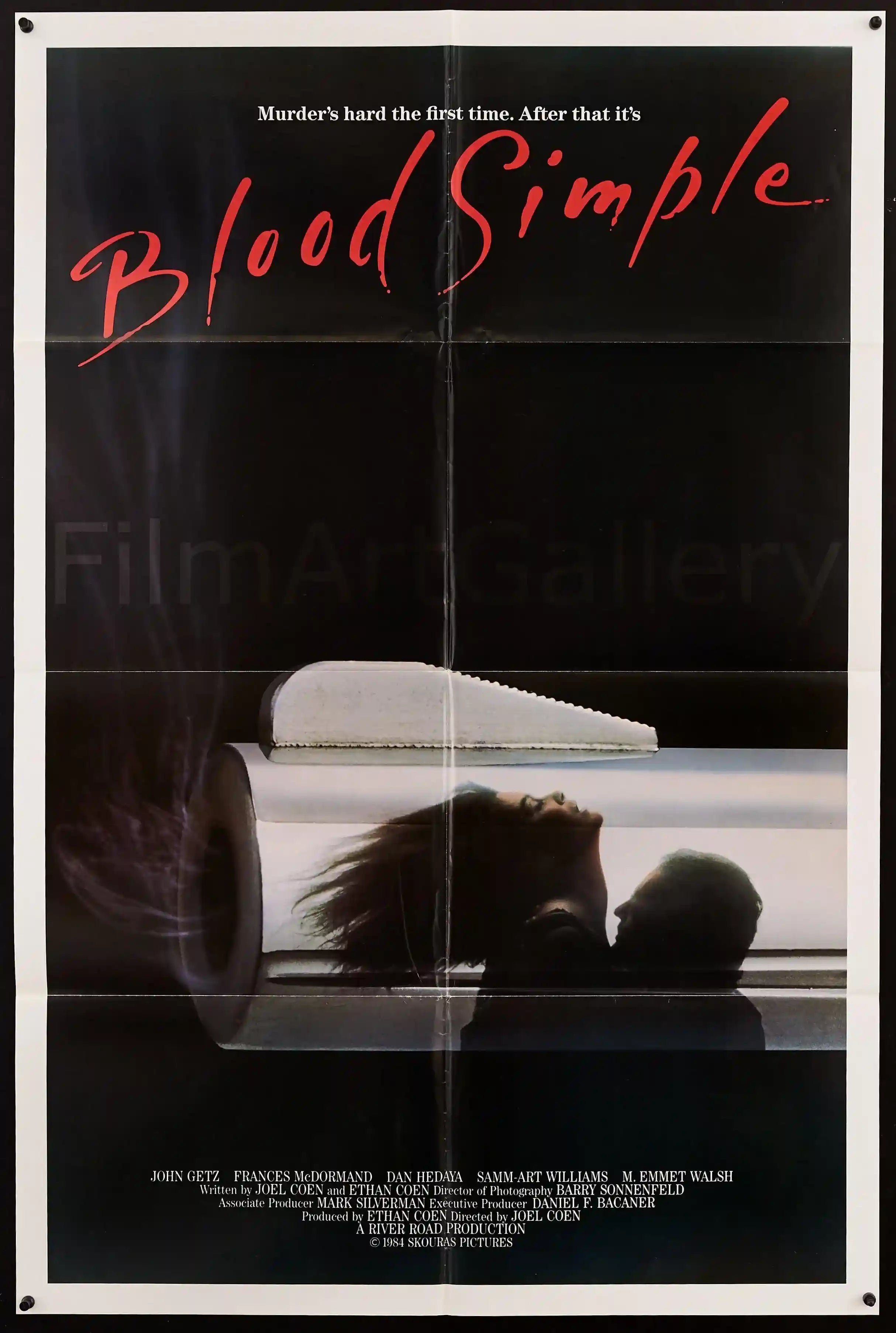 Blood Simple Background Blood Simple Movie Poster 1984 1 Sheet (27x41)