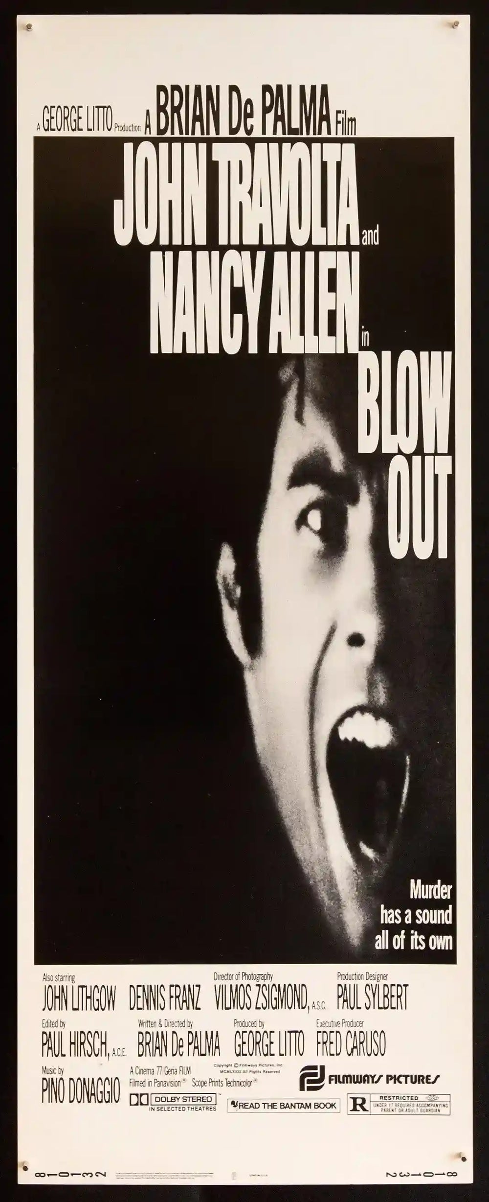 Blow Out Original Vintage Movie Poster