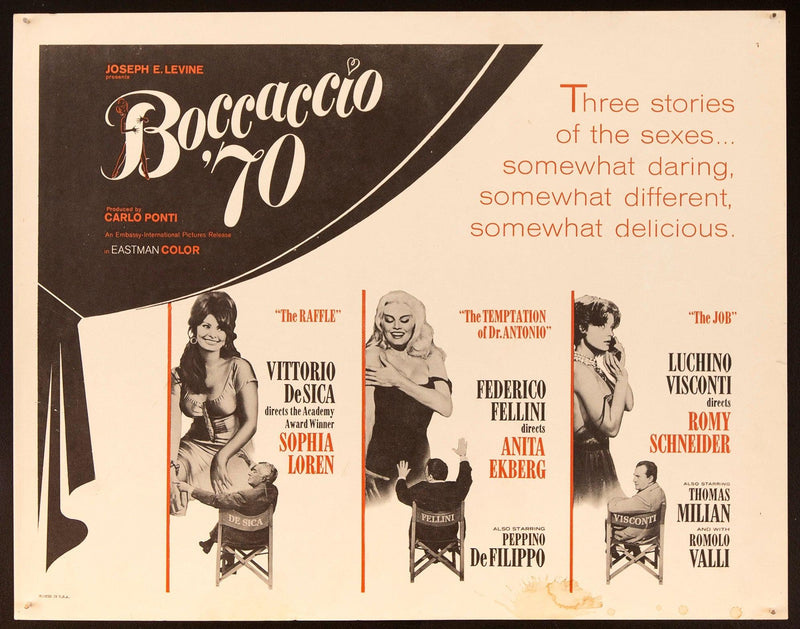 Boccaccio 70 Half Sheet (22x28) Original Vintage Movie Poster
