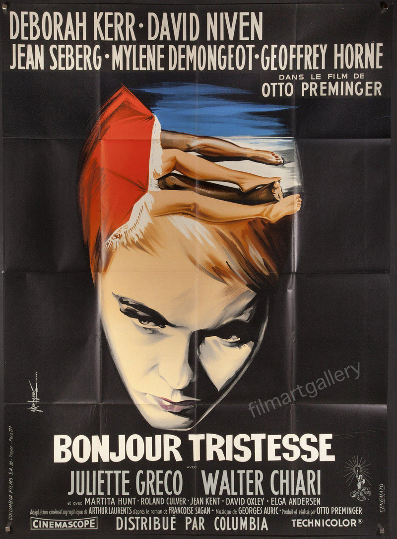 Bonjour Tristesse French 1 panel (47x63) Original Vintage Movie Poster