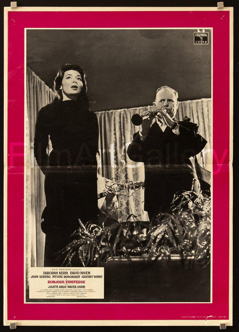 Bonjour Tristesse Italian Photobusta (18x26) Original Vintage Movie Poster