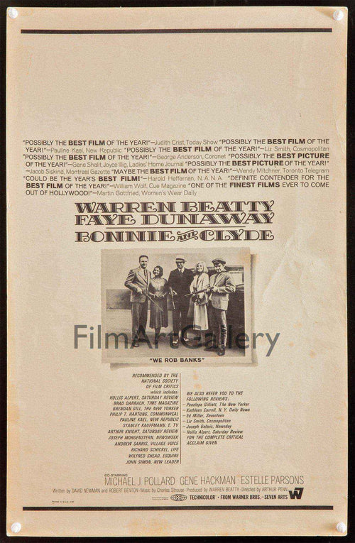 Bonnie and Clyde Original Vintage Movie Poster