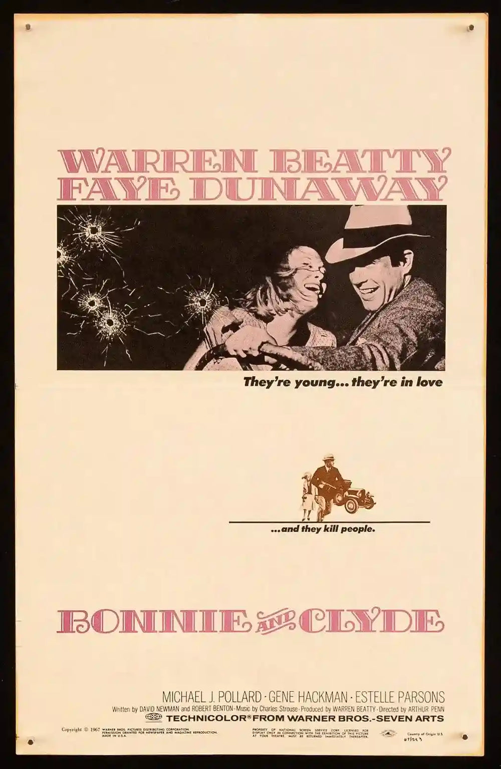 Bonnie and Clyde Original Vintage Movie Poster