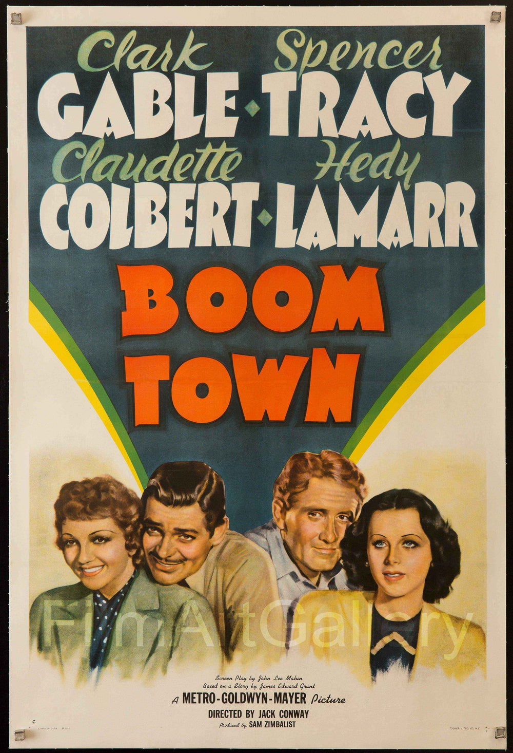 Boom Town Original Vintage Movie Poster
