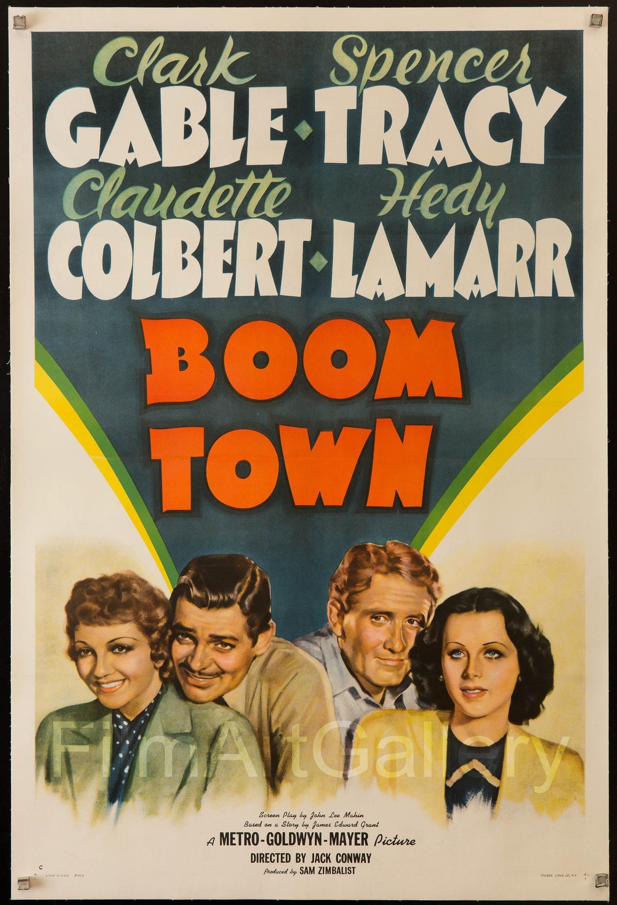 Boom Town Original Vintage Movie Poster