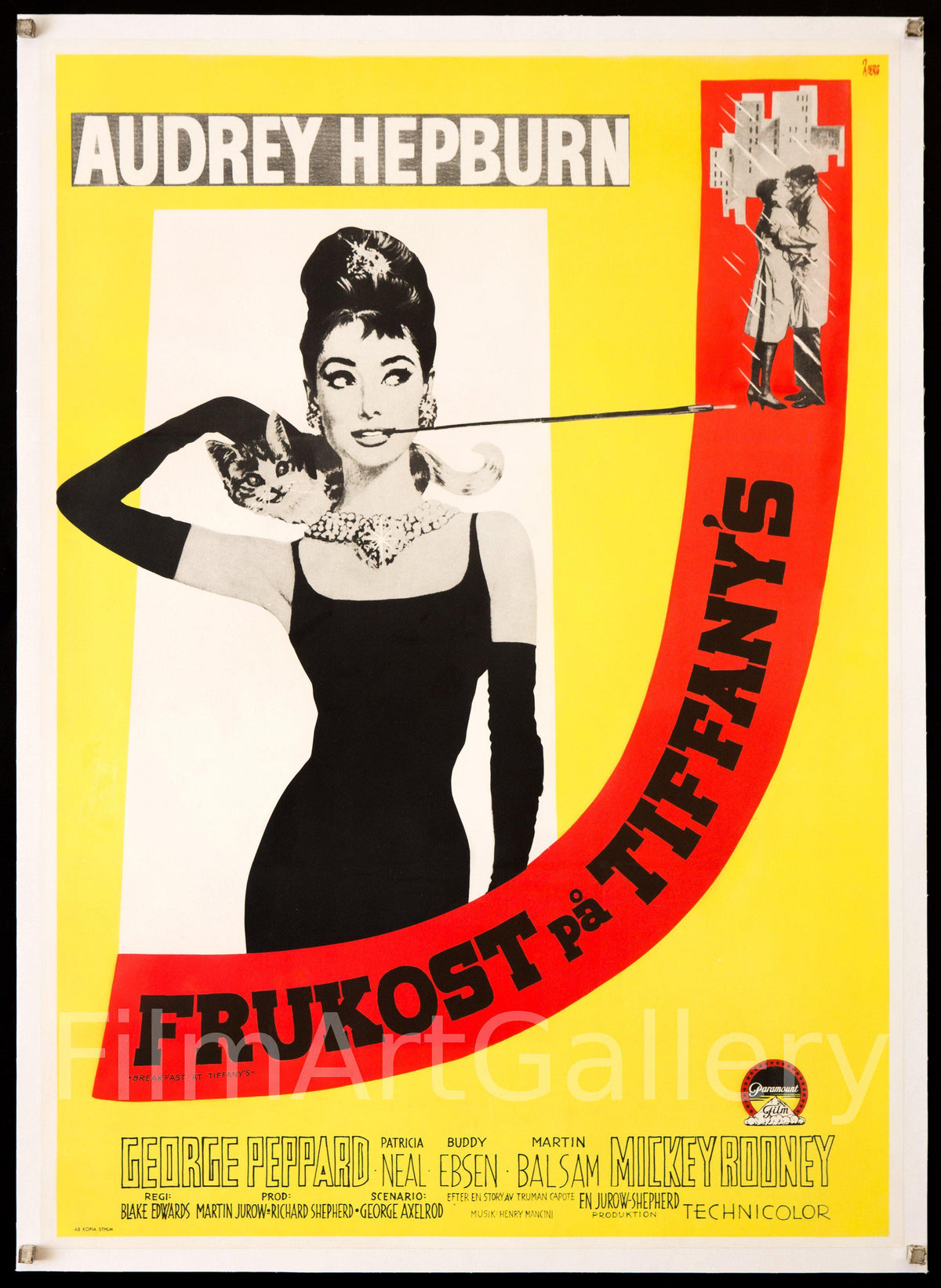 Breakfast at Tiffany&#39;s 1 Sheet Original Vintage Movie Poster