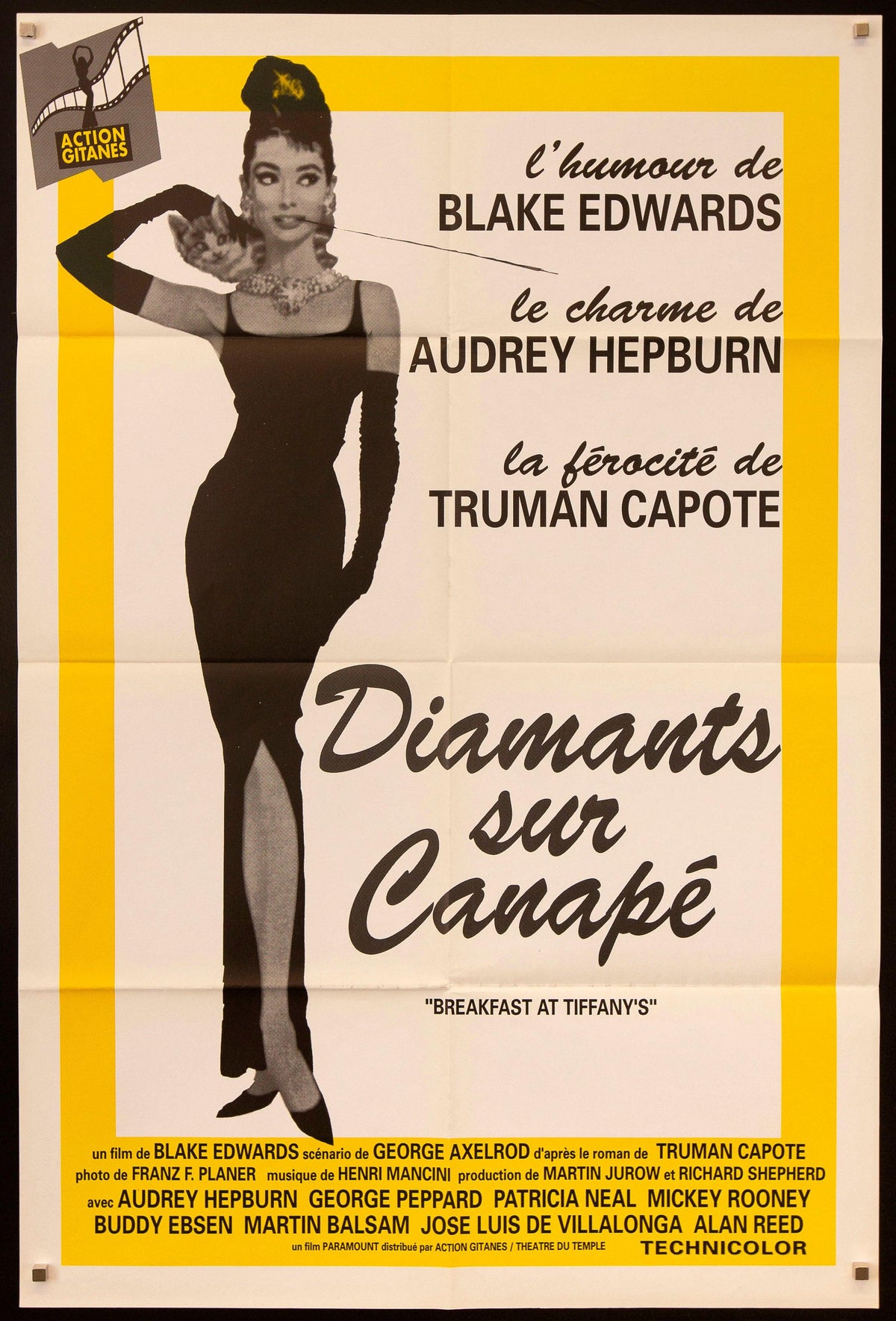 Breakfast at Tiffany&#39;s French Medium (31x47) Original Vintage Movie Poster