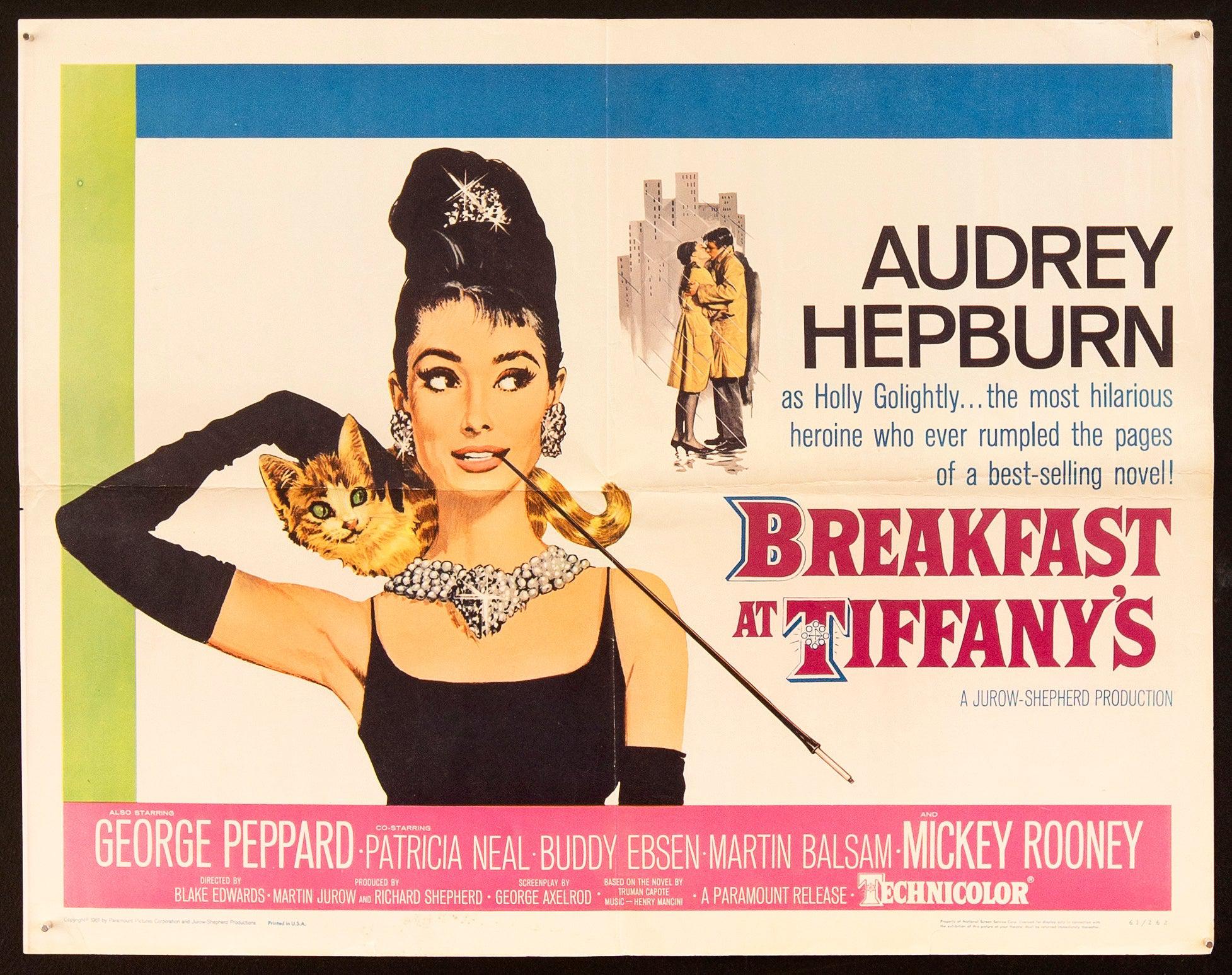 Breakfast at Tiffany's Half Sheet (22x28) Original Vintage Movie Poster