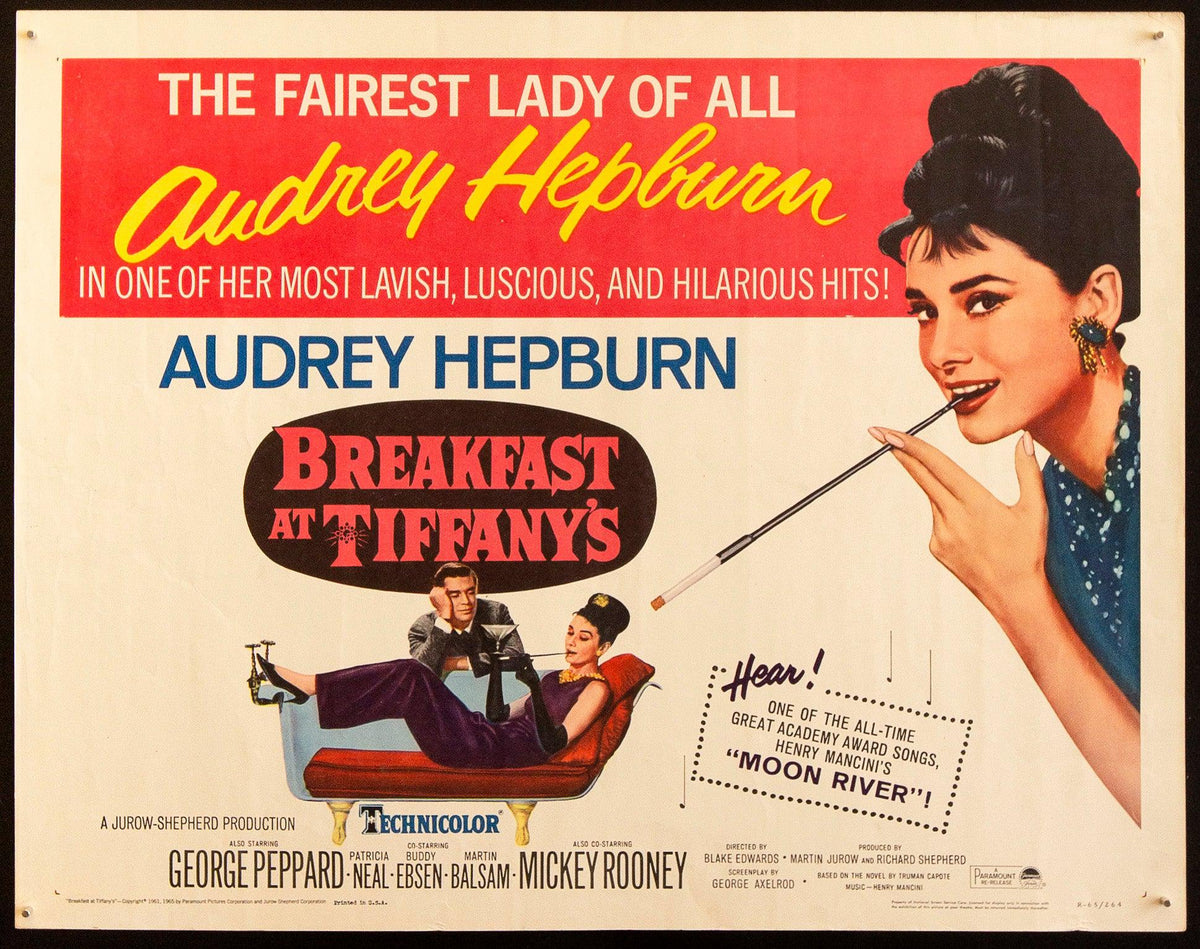 Breakfast at Tiffany&#39;s Half Sheet (22x28) Original Vintage Movie Poster