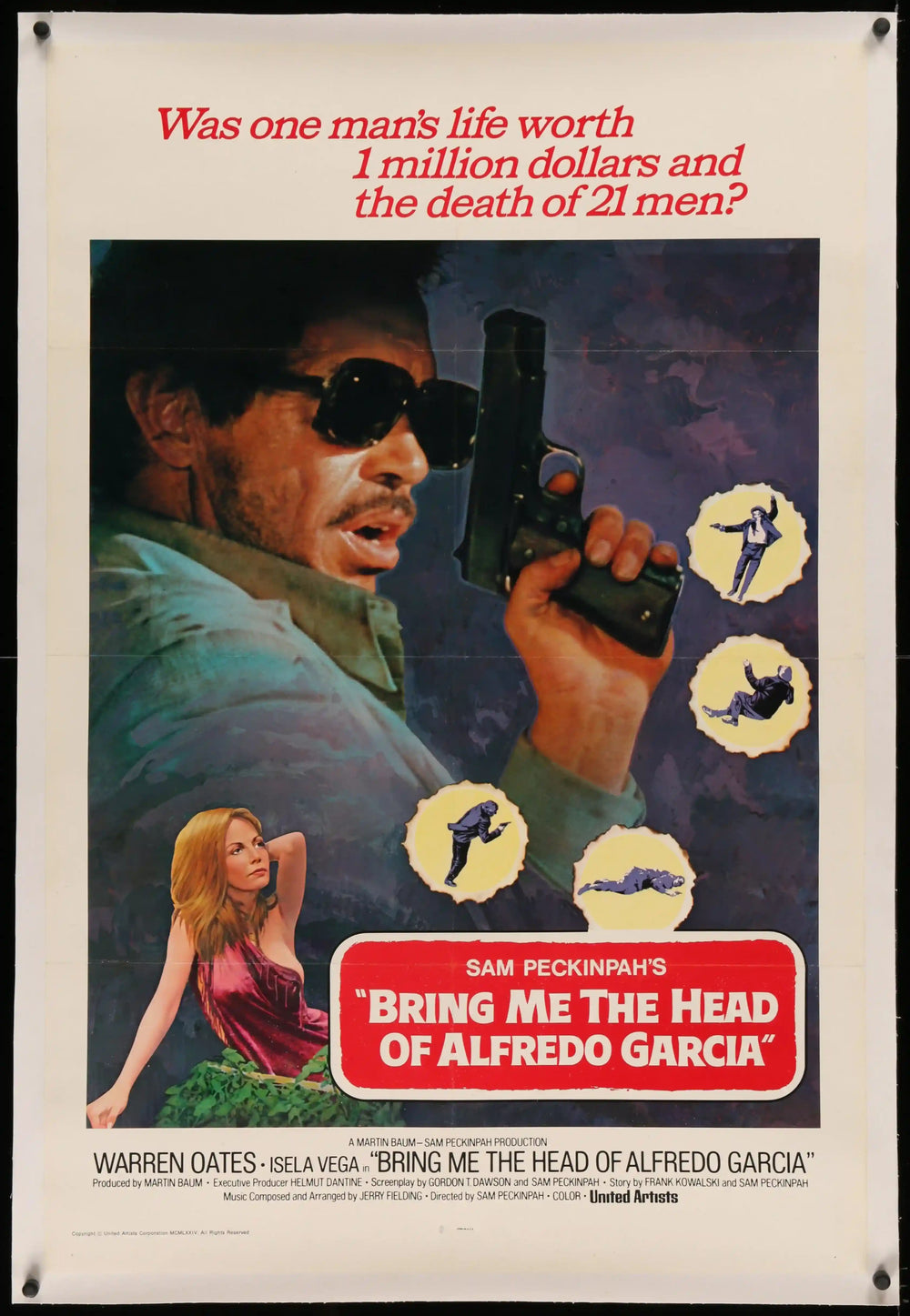 Bring Me the Head of Alfredo Garcia Original Vintage Movie Poster