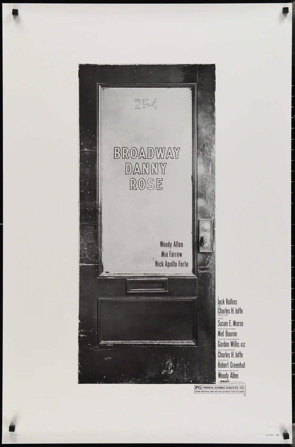 Broadway Danny Rose Original Vintage Movie Poster