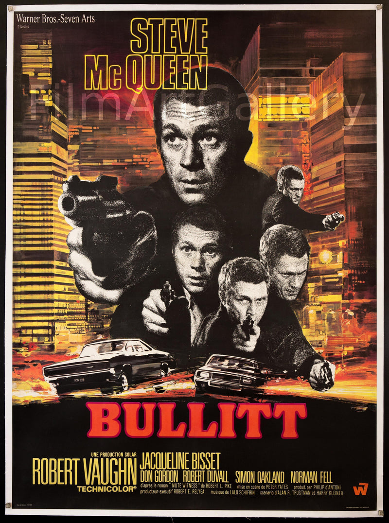 Bullitt French 1 panel (47x63) Original Vintage Movie Poster