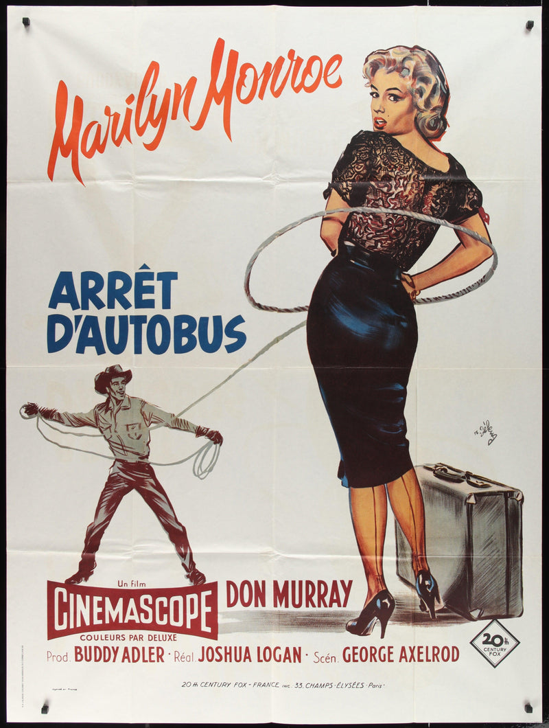 Bus Stop French 1 panel (47x63) Original Vintage Movie Poster