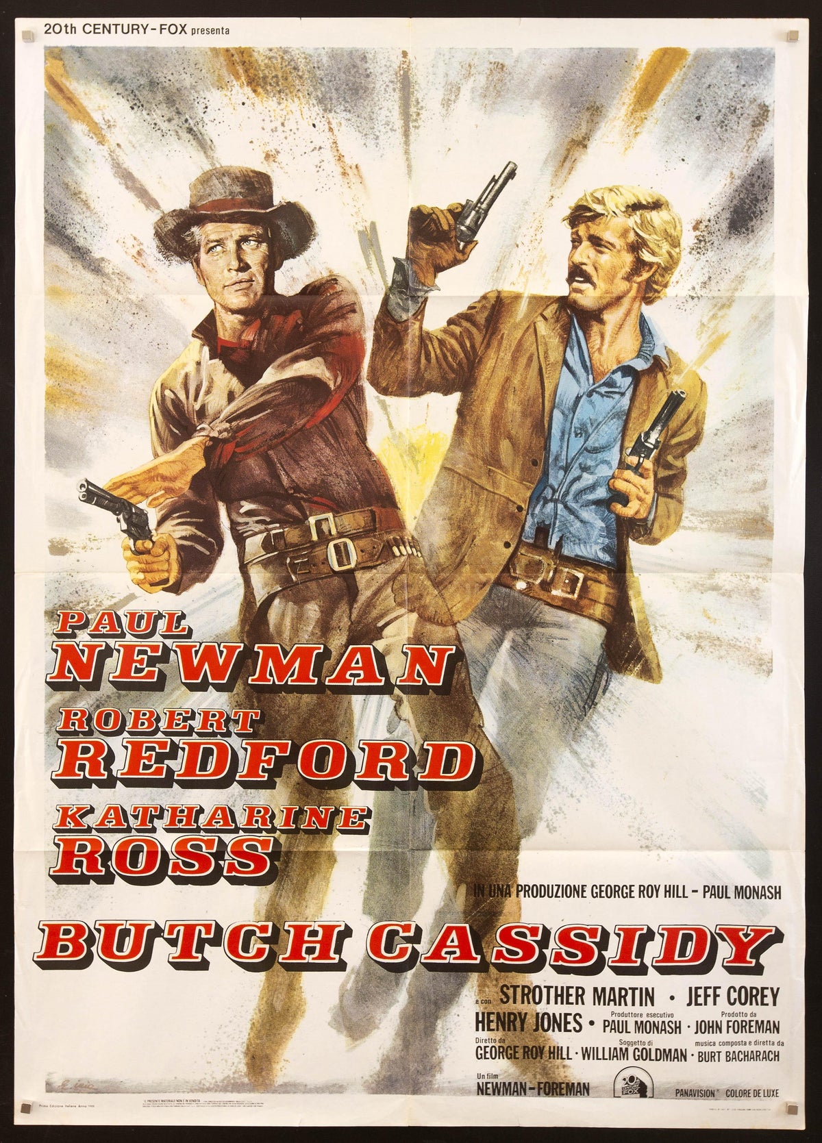 Butch Cassidy and the Sundance Kid Italian 2 foglio (39x55) Original Vintage Movie Poster