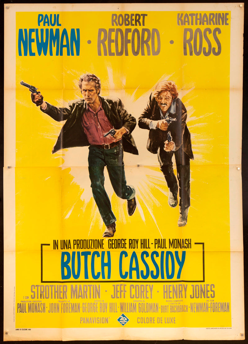 Butch Cassidy and the Sundance Kid Italian 4 Foglio (55x78) Original Vintage Movie Poster