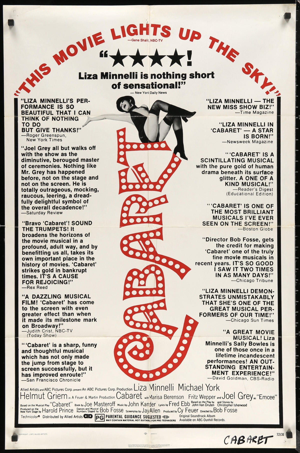 Cabaret 1 Sheet (27x41) Original Vintage Movie Poster