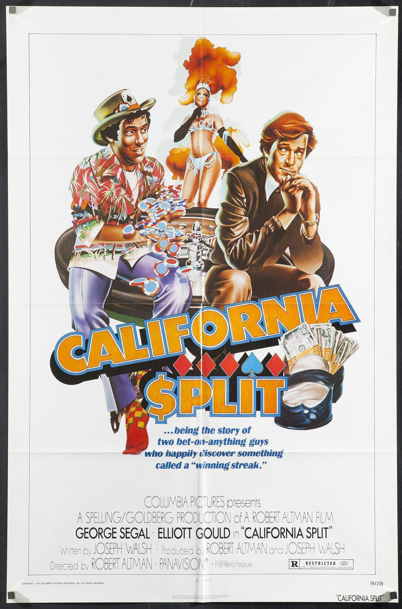 California Split 1 Sheet (27x41) Original Vintage Movie Poster