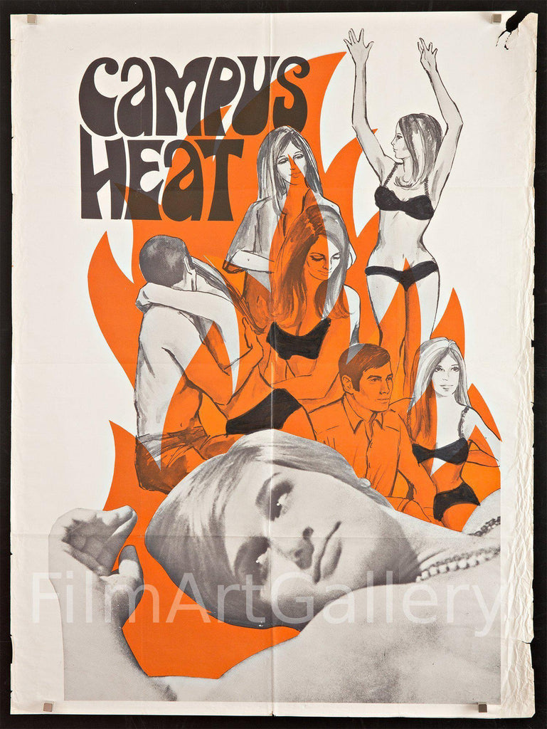 Campus Heat Original Vintage Movie Poster