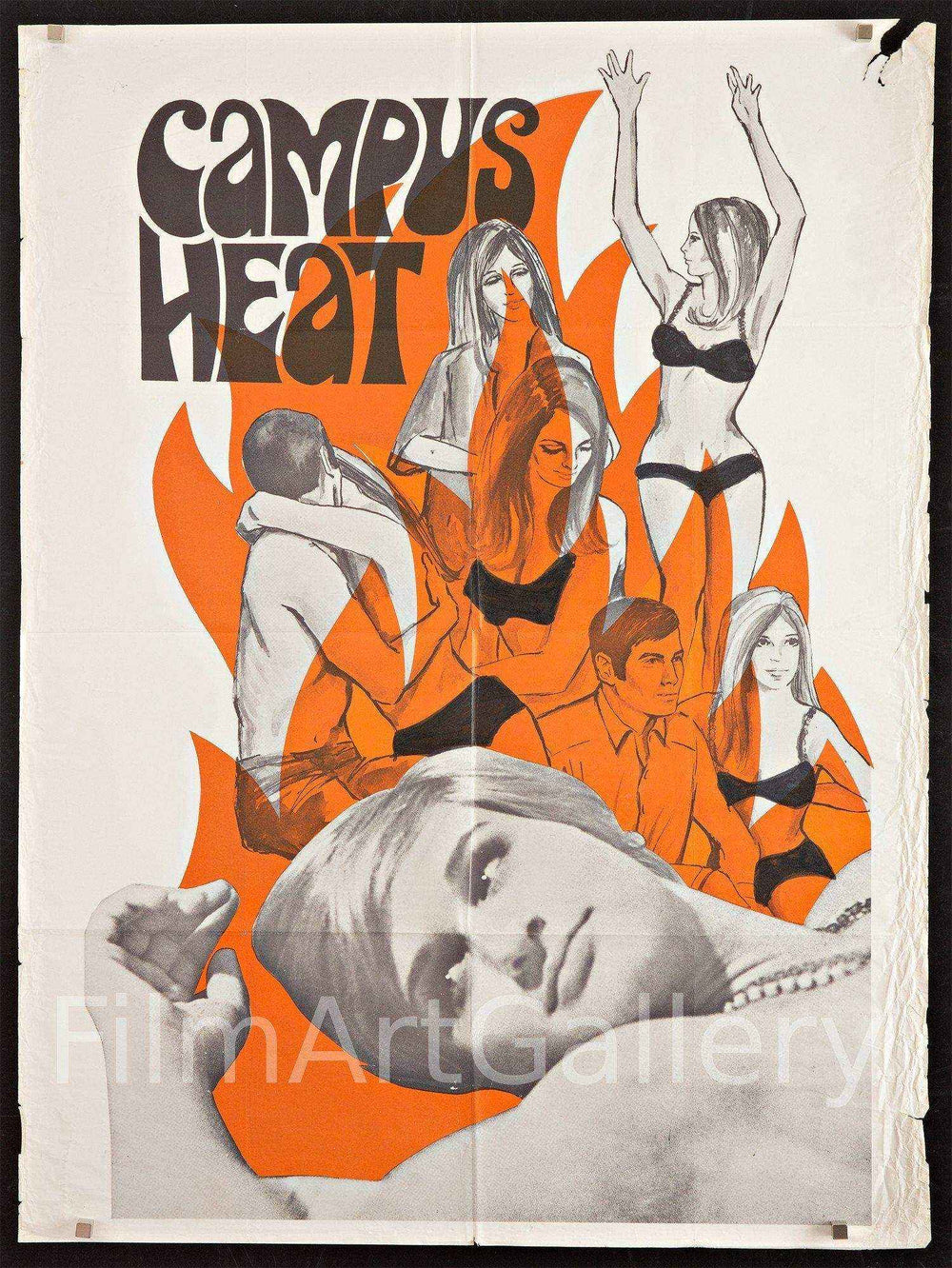Campus Heat Original Vintage Movie Poster