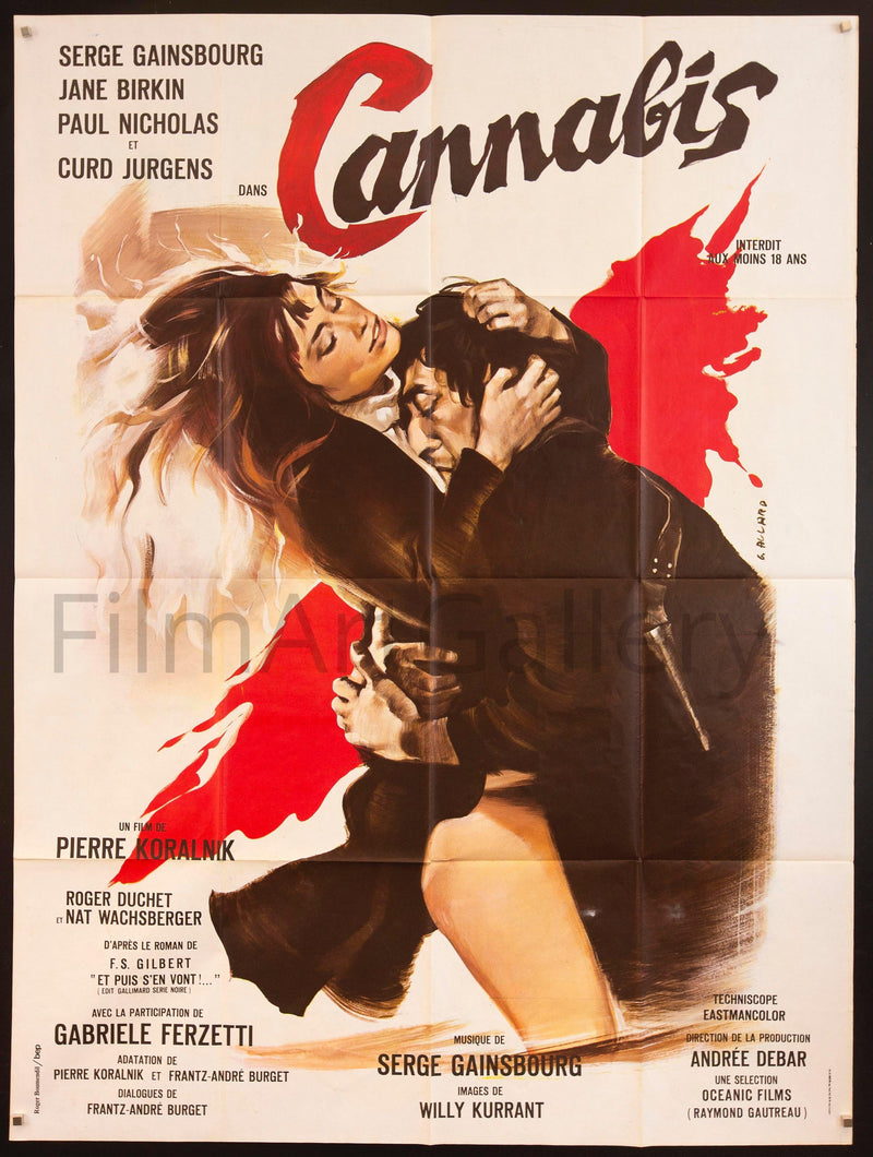Cannabis French 1 panel (47x63) Original Vintage Movie Poster