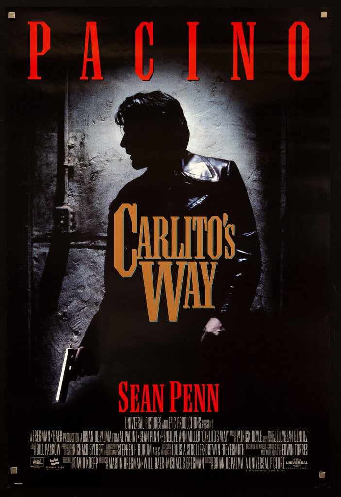 カリートの道 Carlito's Way B2 ポスター ヴィンテージ 当時物 Carlito's Way Movie Poster 1993 1 Sheet (27x41)