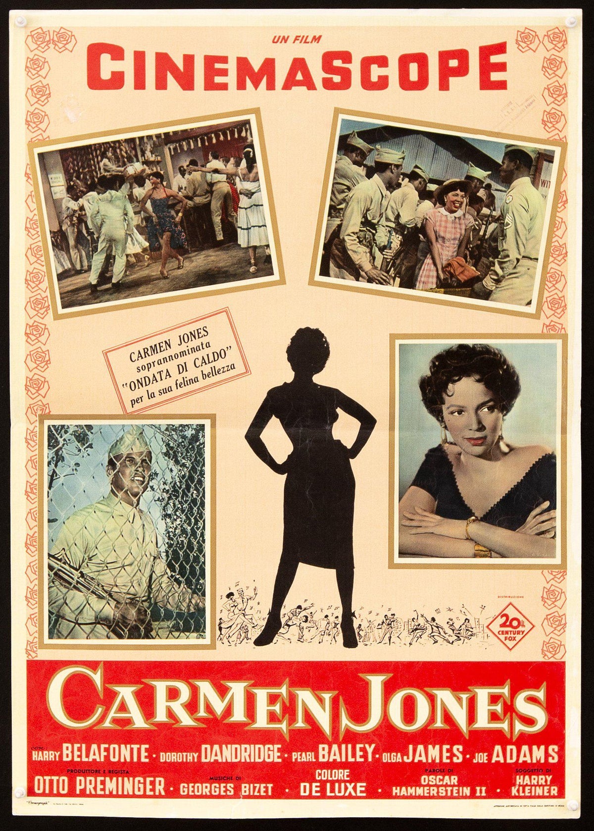 Carmen Jones Italian Photobusta (18x26) Original Vintage Movie Poster
