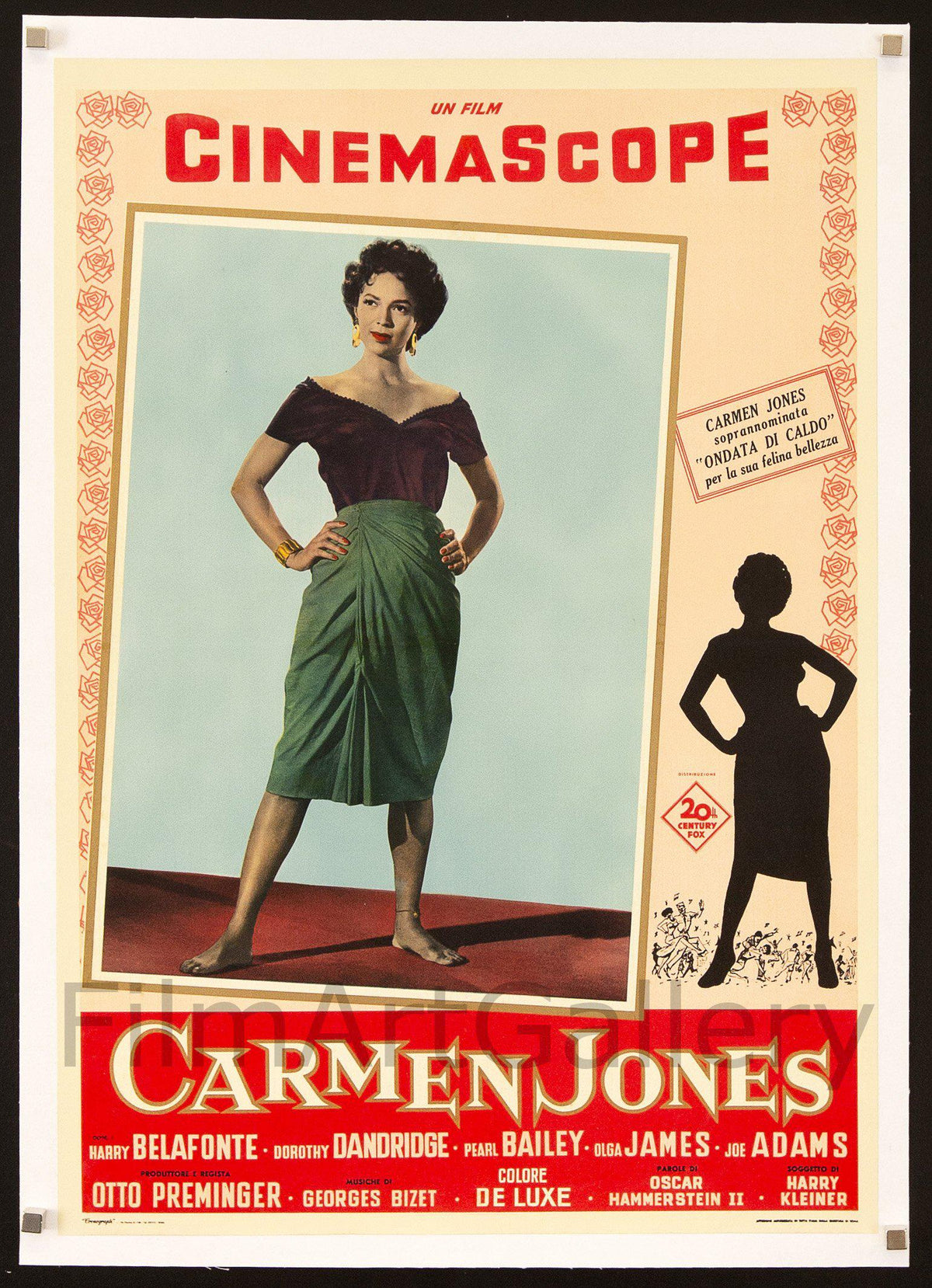 Carmen Jones Italian Photobusta (18x26) Original Vintage Movie Poster