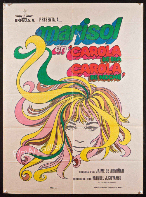 Carola de Dia, Carola de Noche Original Vintage Movie Poster