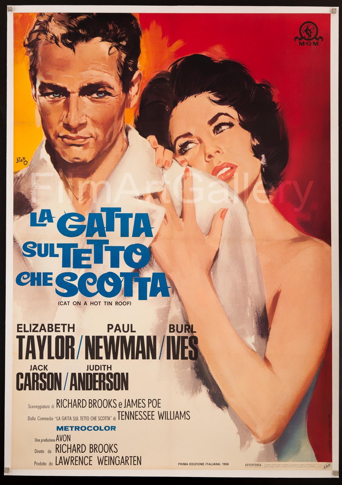 Cat on a Hot Tin Roof Original Vintage Movie Poster