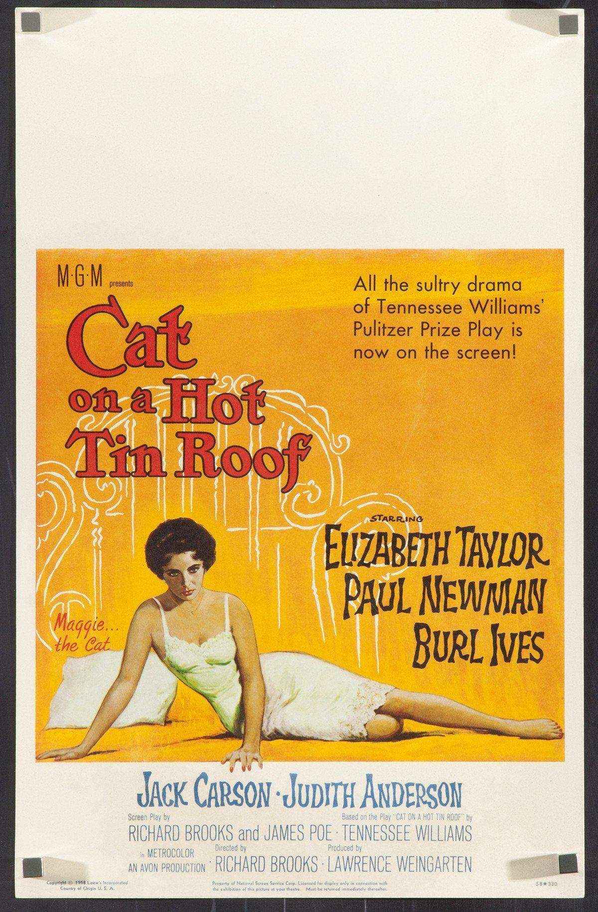Cat on a Hot Tin Roof Original Vintage Movie Poster