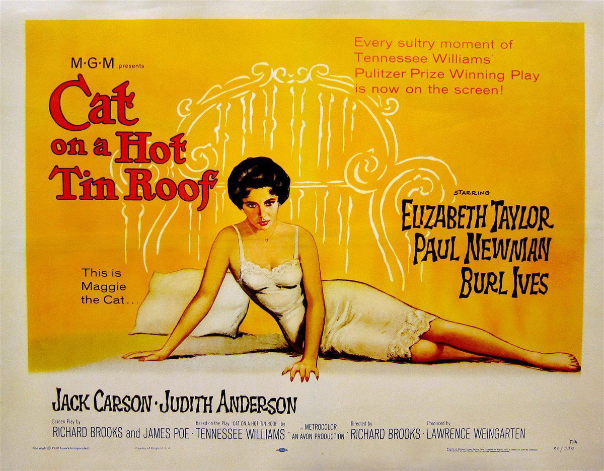 Cat on a Hot Tin Roof Original Vintage Movie Poster