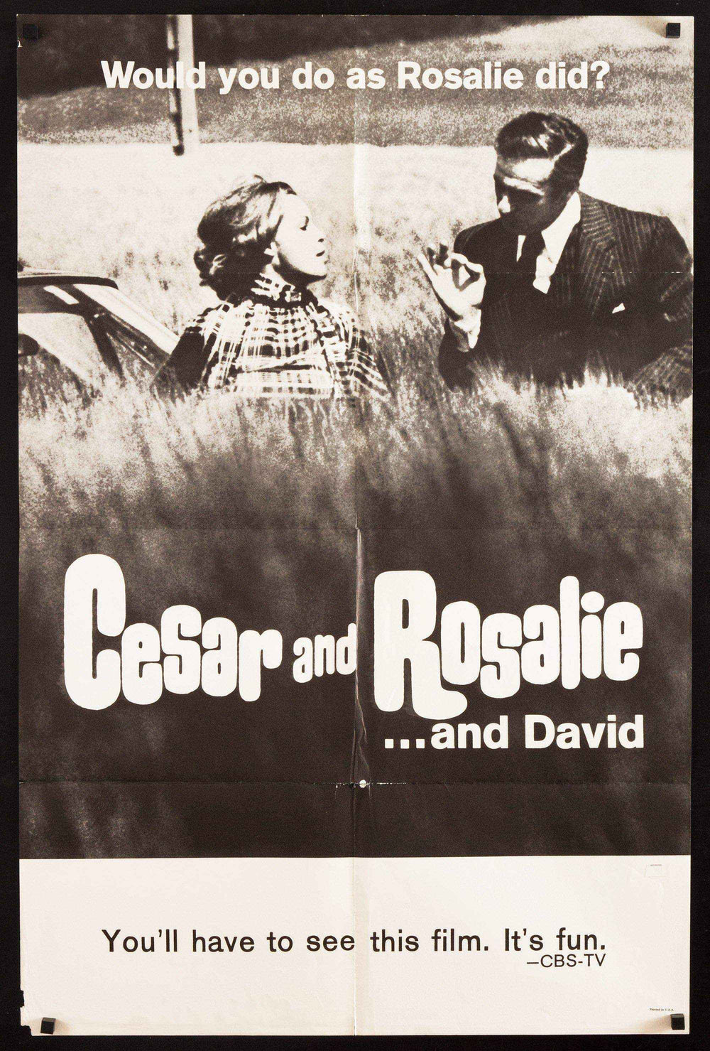 Cesar and Rosalie Original Vintage Movie Poster
