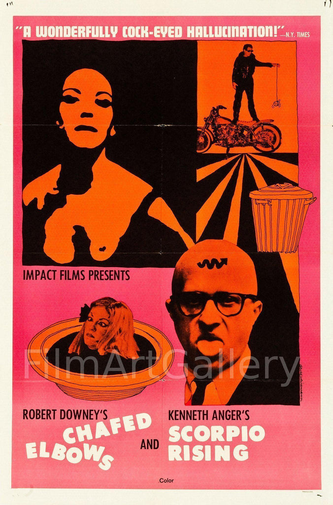 Chafed Elbows & Scorpio Rising Original Vintage Movie Poster