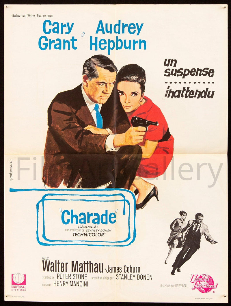 Charade French Small (23x32) Original Vintage Movie Poster